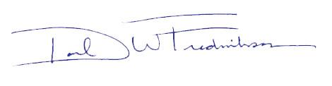 David Fredricksson's signature.