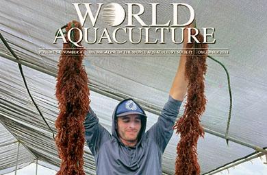 Cover photo of man holding red kelp over his head.