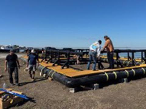 Final assembly on Dauphin Island.