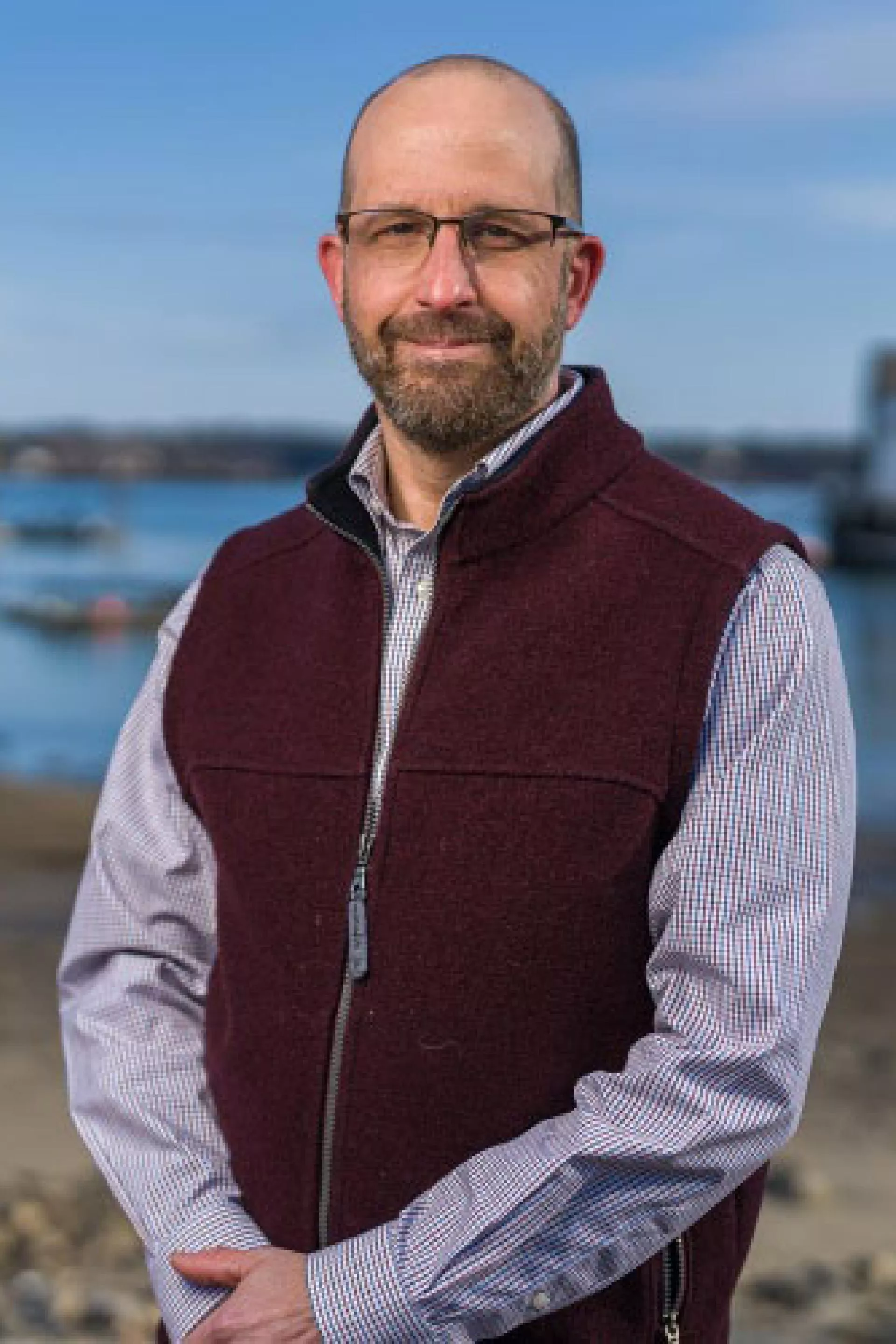 Color photo of David Fredricksson on the shore.